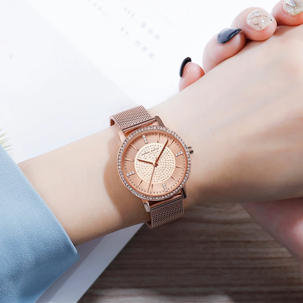 Wholesale Fashion Watches with Stainless Steel Top Brand Luxury Business diamond watch women luxury