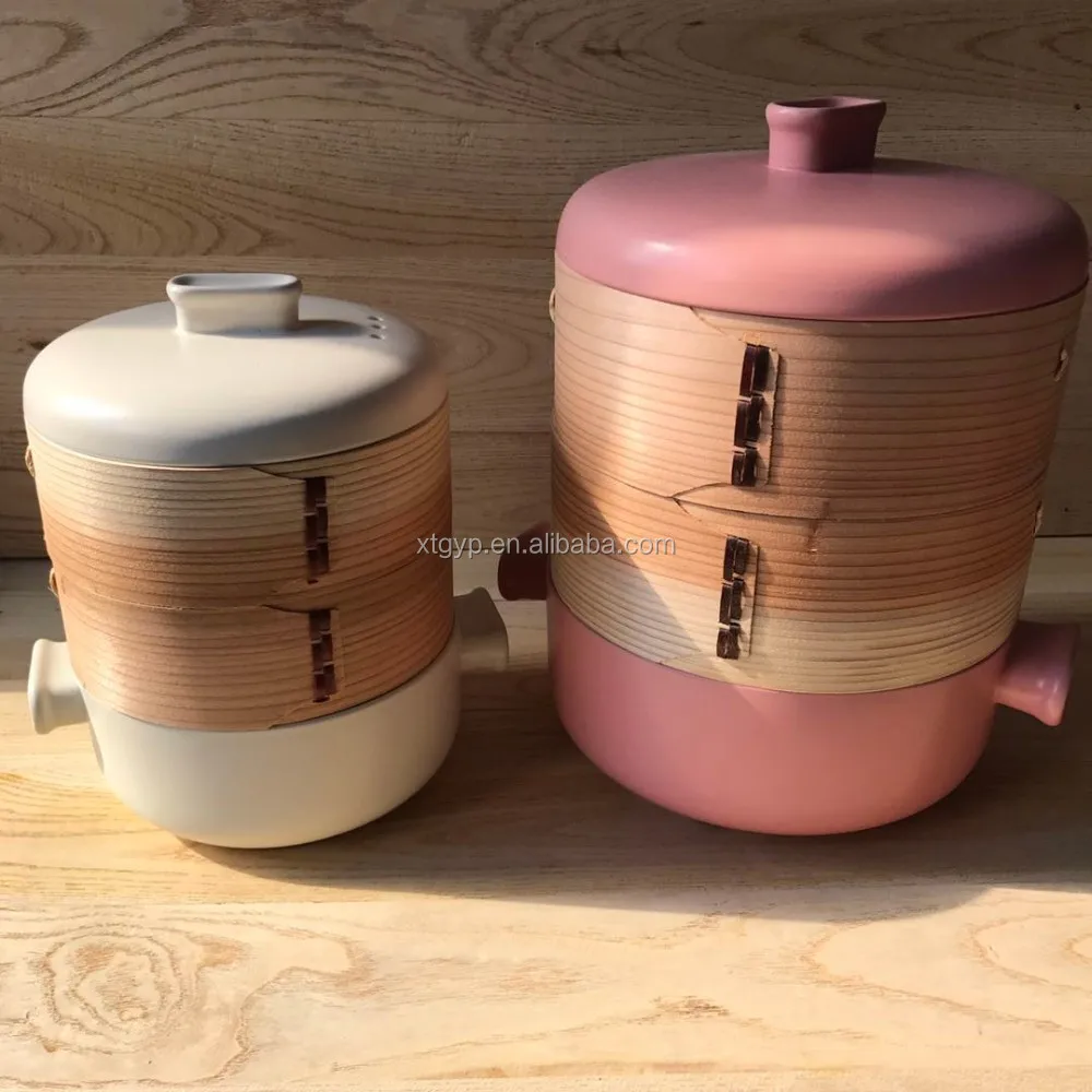 Durable organic Bamboo Steamer Asian Style Traditional Food Premium Home Mini Bamboo Steame 12 Inch