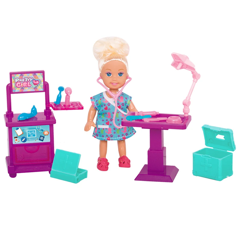 Fashion doll set 4.5inch fashion doll beautiful clothes for girls toy