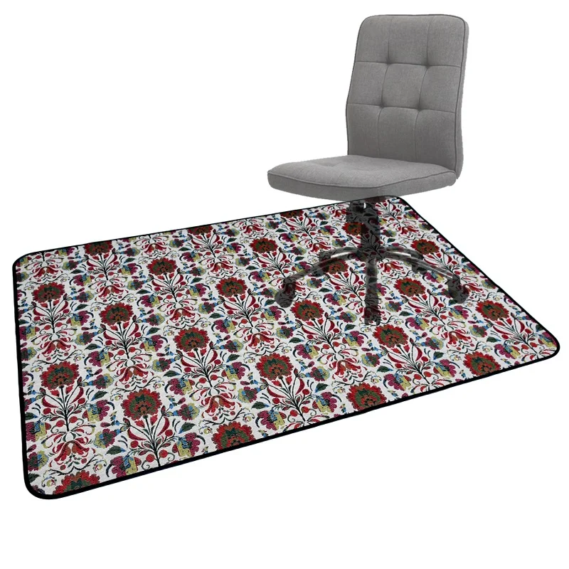 Factory Supply Paisley Pattern PVC Home And Office Chair Mat For Hardwood Floor