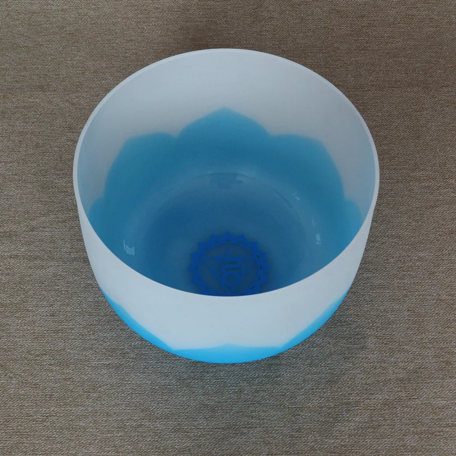 Кварцевая матовая чакра, лотос, Хрустальная Поющая чаша, набор