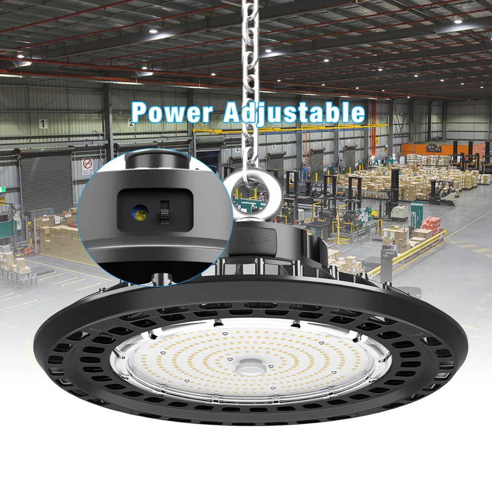 New design 150w 200w 240w ETL CETL CE ROHS Switchable Wattage Warehouse Led High Bay Light