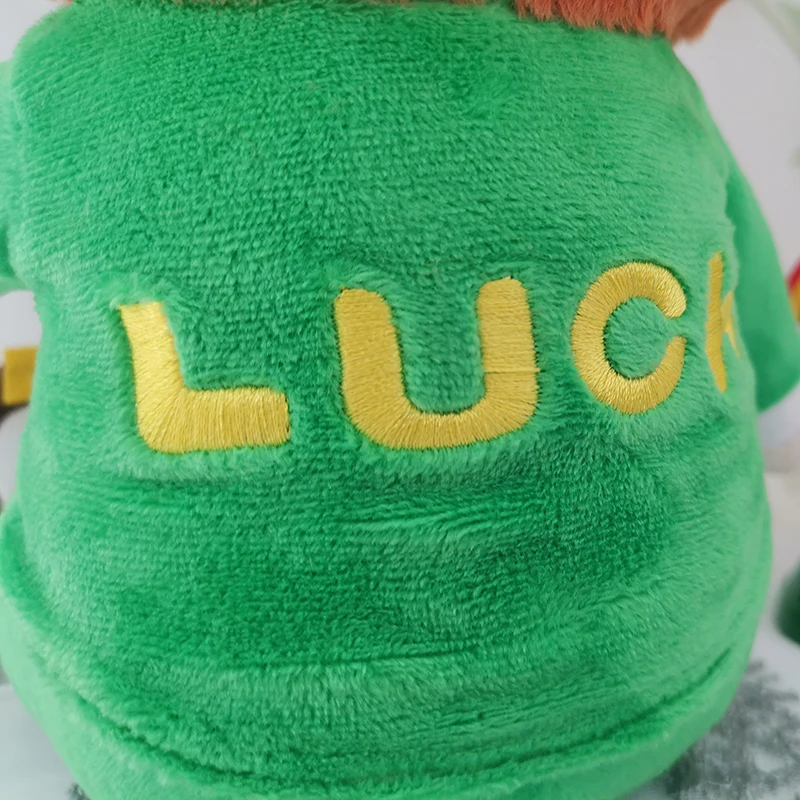 St Patricks Day Plush Custom 12inch High Quality Lucky Leprechaun Plush Stuffed Doll Toy