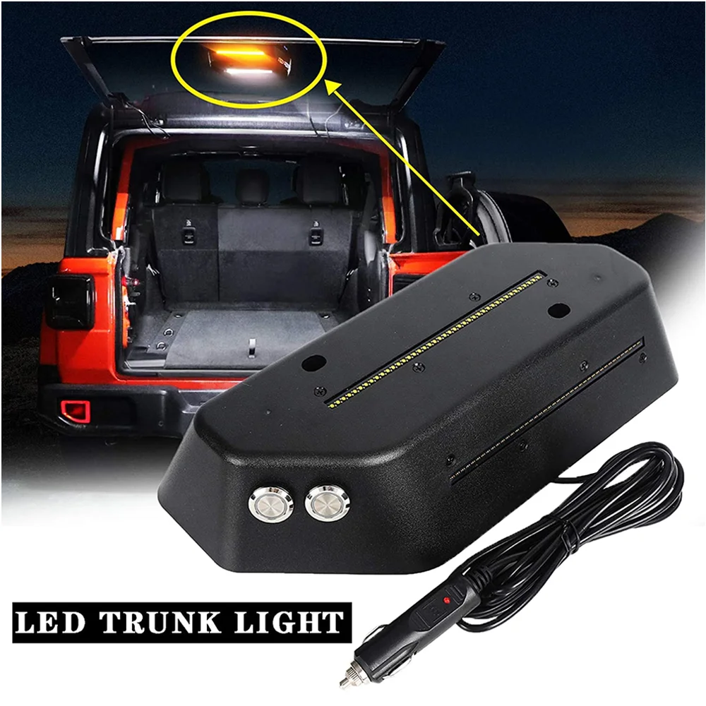 Hot Sell Led White  Flashing Amber Light Warning Working Light Car Led Cargo Rear Glass Lift Gate Dome Light For Jeep Jl