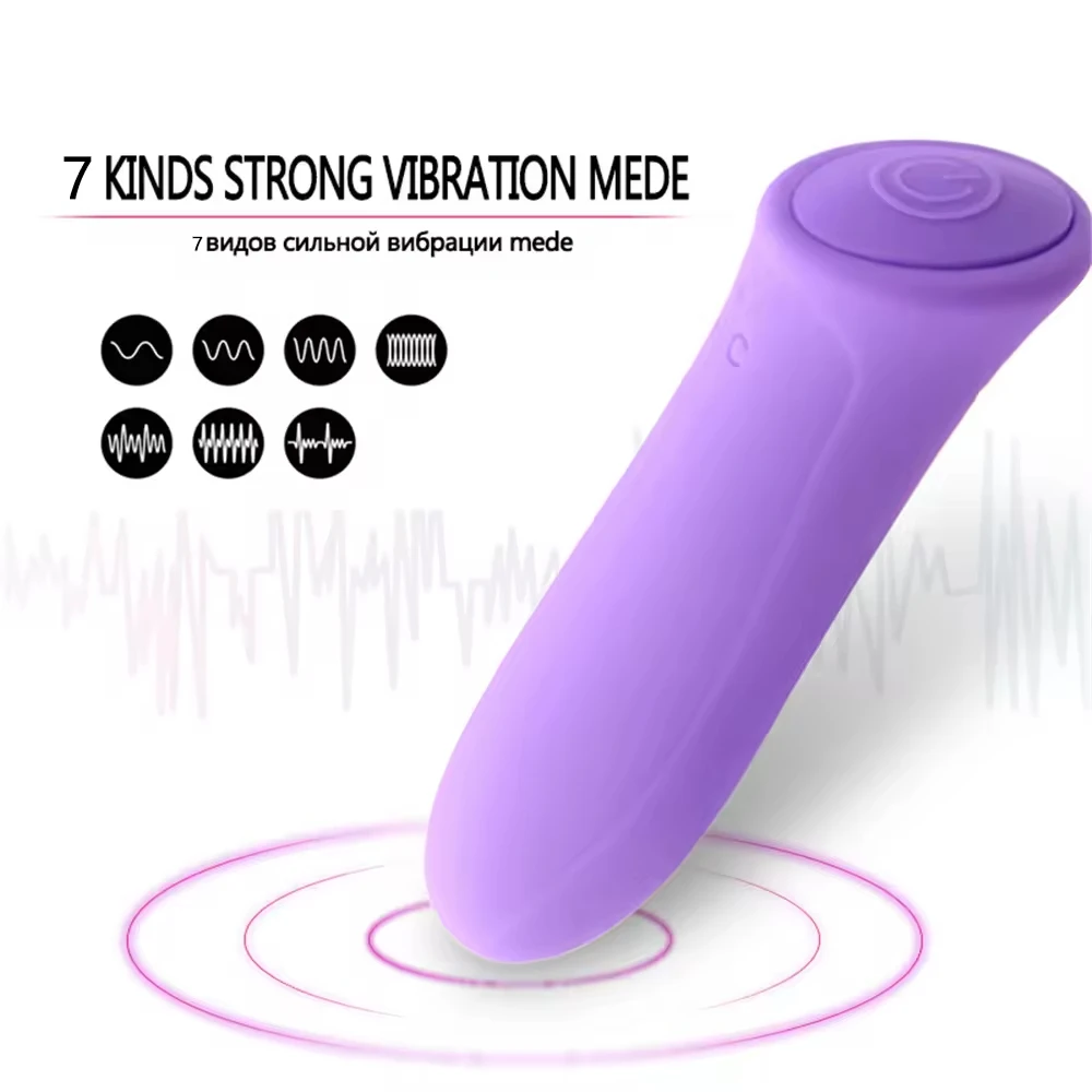 LOVE Silicone purple mini bullet g spot vibrator 7 mode vibrating vibrator for woman