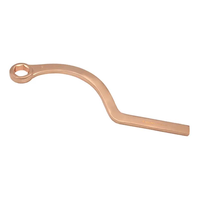 WEDO ATEX Non-Sparking Single Bent Box Wrench Aluminium Bronze or Beryllium Copper BAM/FM/GS/ISO/OHSAS Certificate