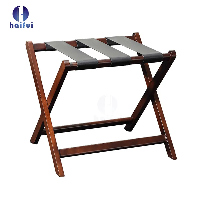 Hotel Guestroom Solid Wooden Luggage Rack Stand