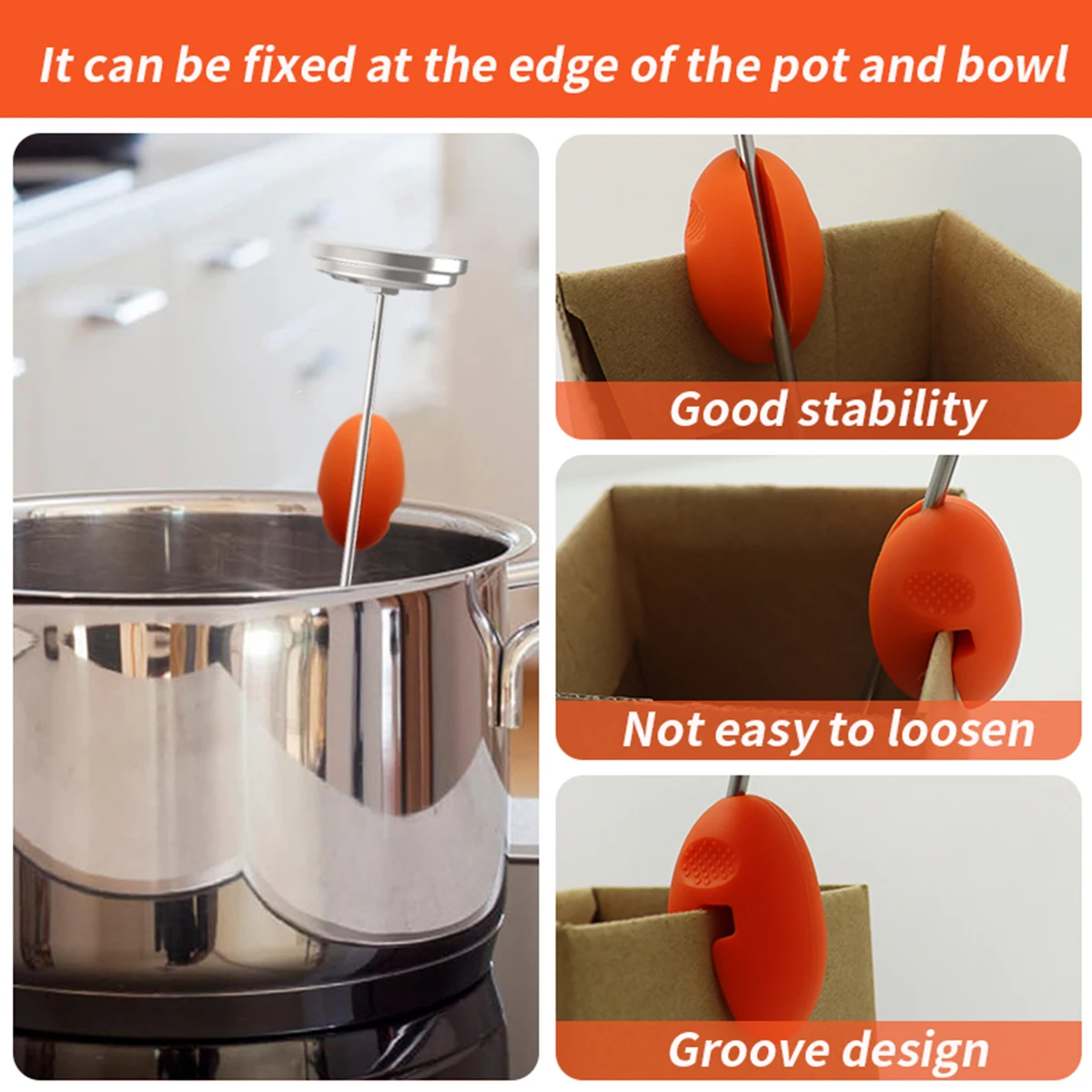 Silicone Pot Edge Clamp Spoon Clips Clip