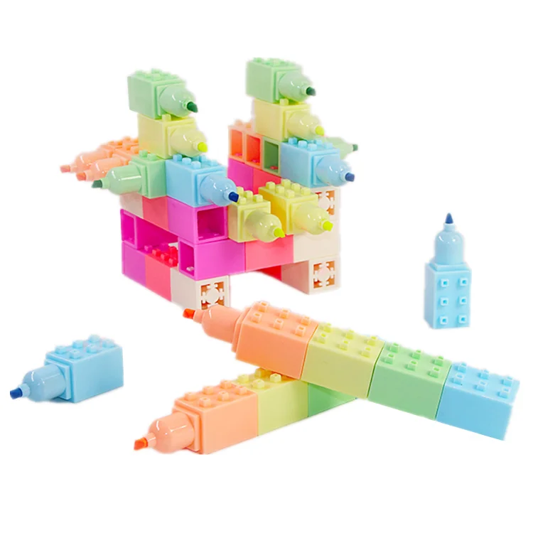 High Quality Cute Highlighter Marker Pen Set New Design Promotional Colorful Permanent Ink for School Writing Paper Made Plastic