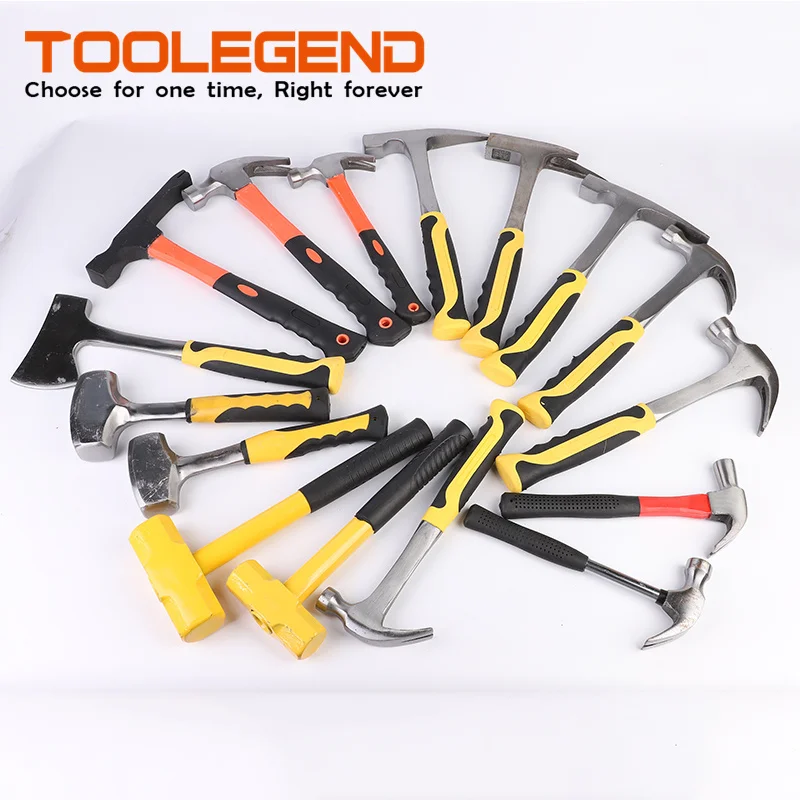Multi Hand Tool High Carbon Steel 2000g Stoning Hammer With fiberglass Handle