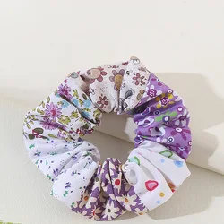New Arrival Hair Accessories Ribbon Floral Plaid Pattern Design Print Satin Hair Band Women Hair Tie