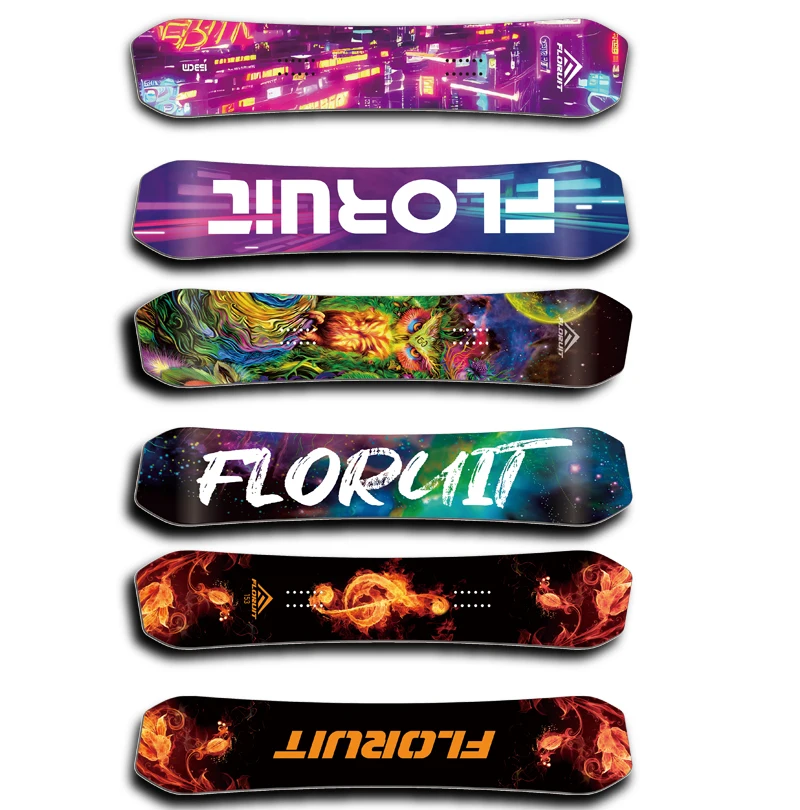 FLORUIT Design snowboard Custom Logos Sandwich Construction Base Sintered Bottom snowboard Winter Skis