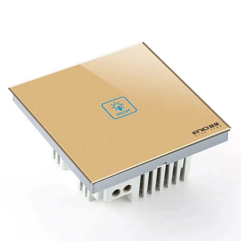  ЕС смарт Wifi настенный сенсорный выключатель 1 банда стеклянная панель Decora света TUYA умный жизни универсальный