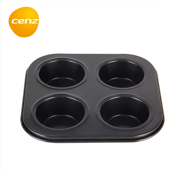 Стаканчики для маффинов антипригарный контейнер кексов мини-чашки из углеродистой стали лоток выпечки 4 чашки форма кухни и дома