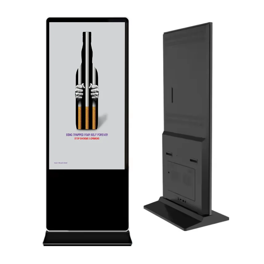 Floor standing totem android advertising player interactive touch screen kiosk lcd signage display digital signage and displays