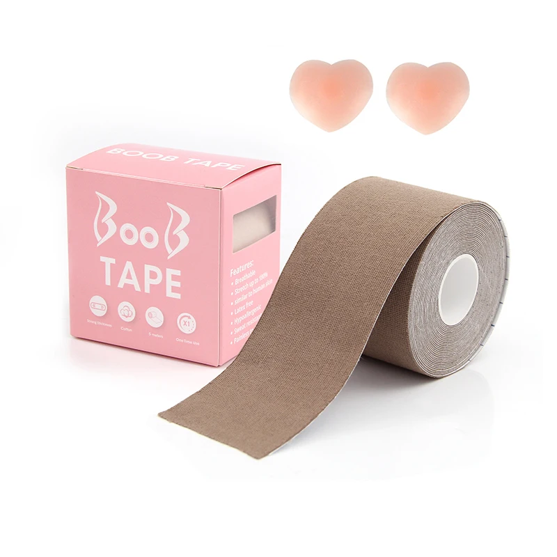 Лента для подтяжки груди с 1 паром силиконовых накладок на соски лента пуш-ап подтягивающая невидимая лента для бюстгальтера