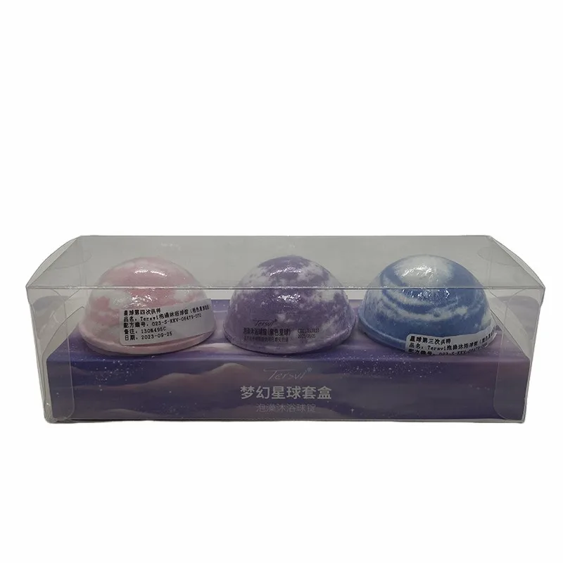 Wholesale Bath Salt Gift Spa Relax Funny Set Ball Shape Perfume Bomb Packaging Bath Fizzer