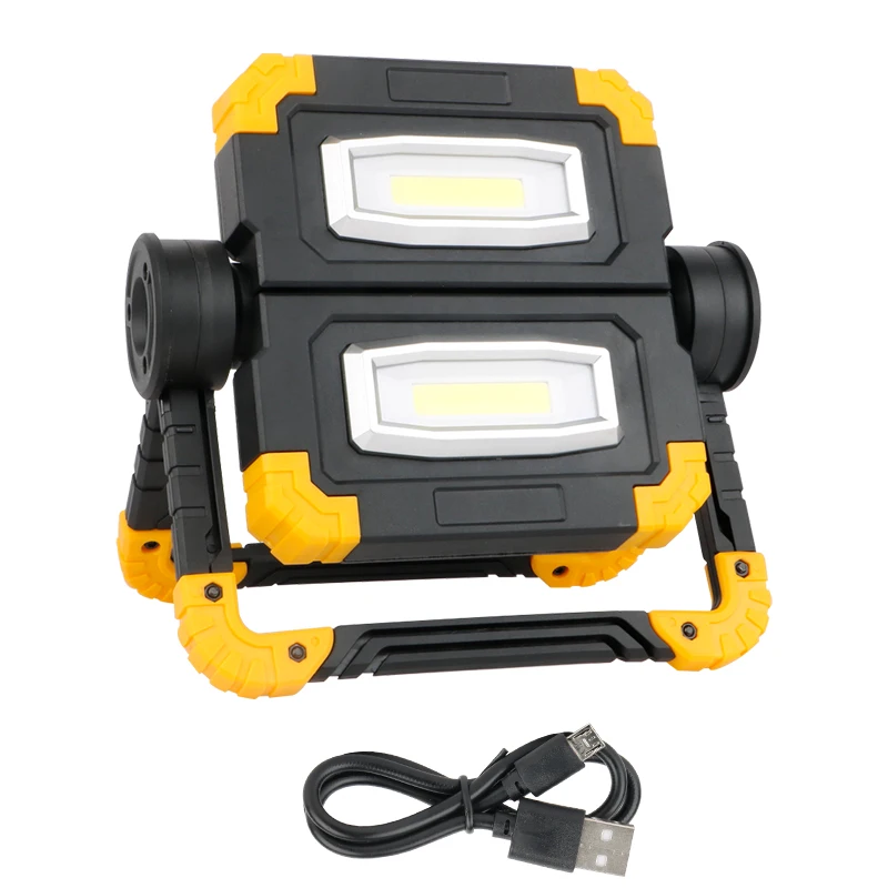 Outdoor Waterproof Portable Spotlight COB Work Lamp USB charging cordless led adjustable folding handheld LED work light
