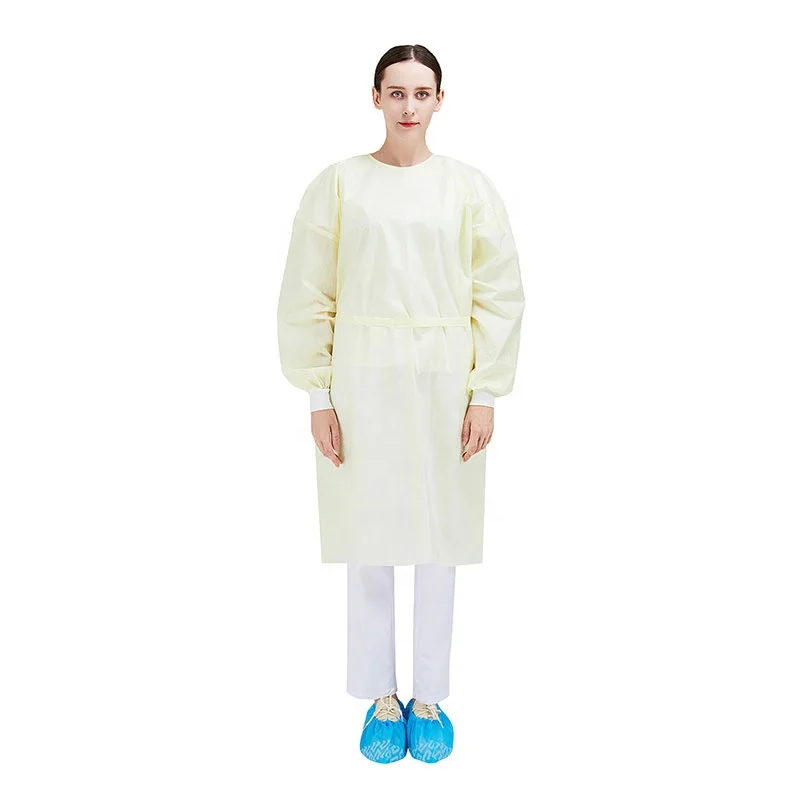 Medium Weight Isolation Gown with  Knit/Elastic Cuffs