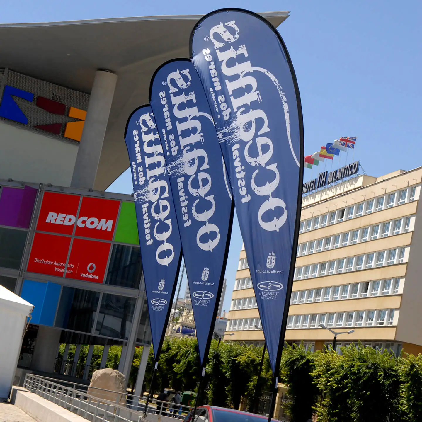 High Quality Weather Resistance Advertising Promotion Banners Custom Outdoor Feather Knife Shapes Teardrop Knife Beach Flag