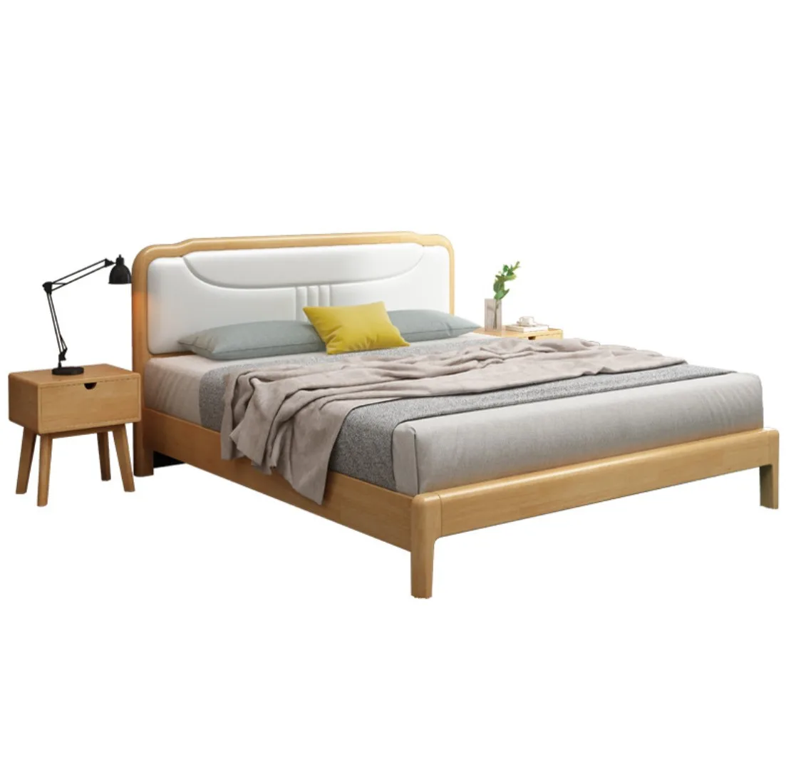 Дизайн Горячая продажа Малайзия резиновая Королева Размер британская кровать для спальни мебель