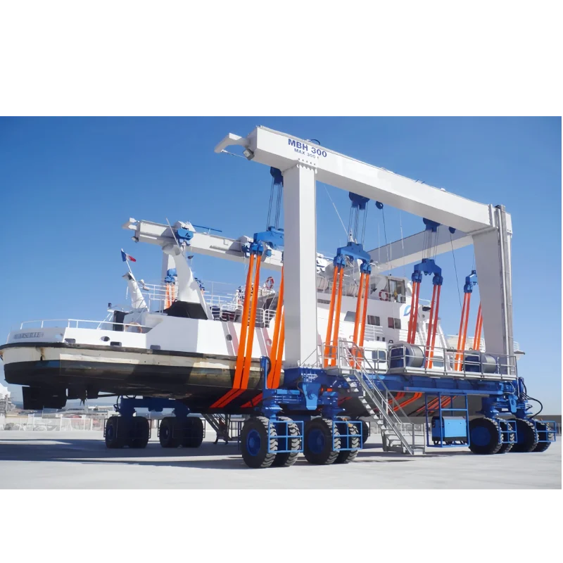 100ton 200ton 300ton Electric Marine Boat Lifting Crane Rubber Tyre Crane 4 Dorection 4 Drive Gantry Crane