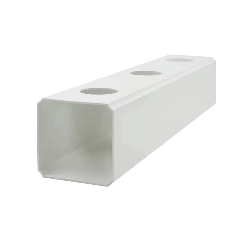 hydroponics square tube NFT Channel 200 to 68 MM Each with End Caps and Net pots