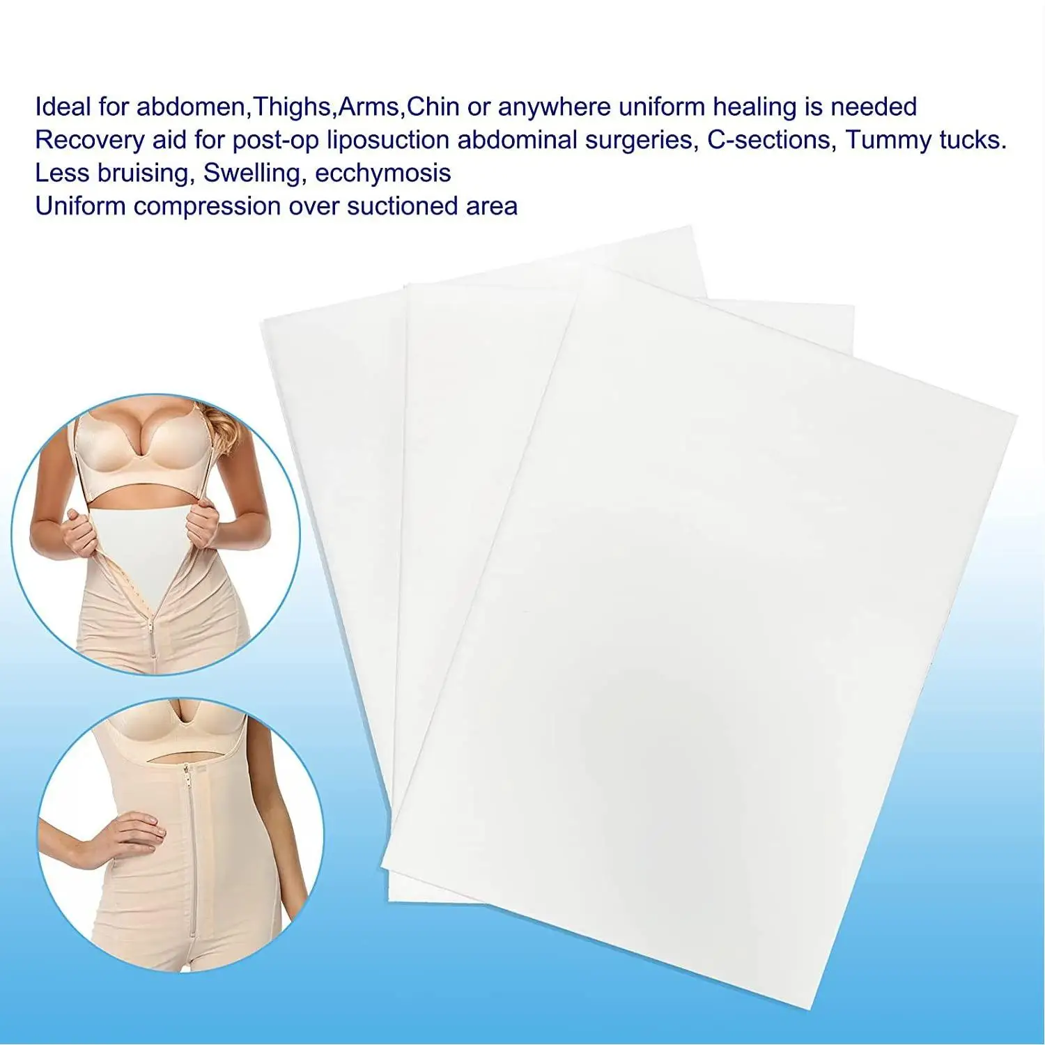 Medical Grade Lipo Foam Compression Post Surgery Pads