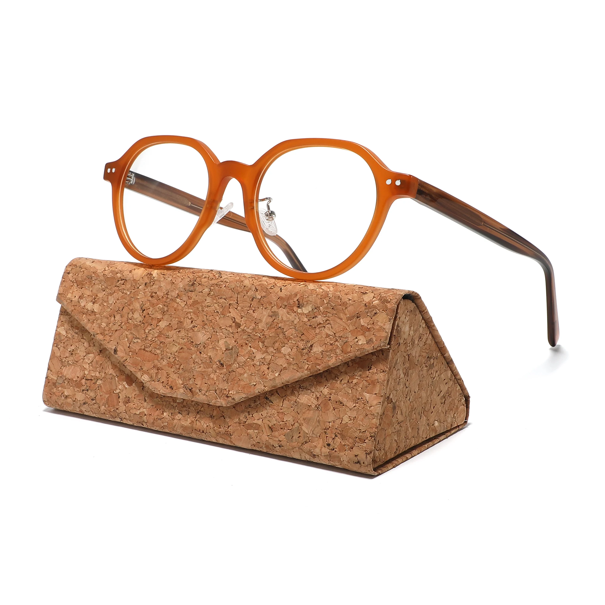 2023 Latest Good Quality Round Frame Acetate TR90 Eyeglasses Blue light Men Women Optical Glasses