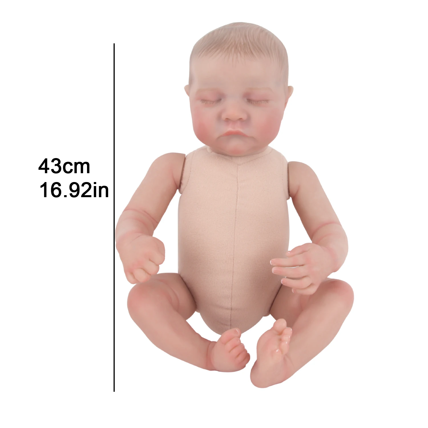 Fashion 17 inch Lifelike Reborn Dolls Baby Realistic Silicone Doll