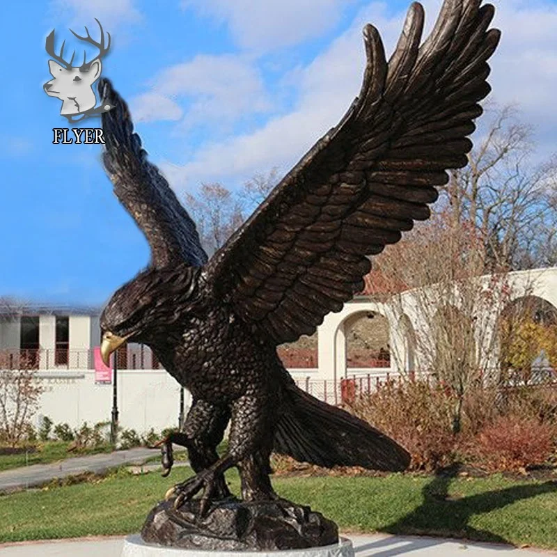 Factory Wholesale Large Outdoor Casting American Eagle Antique Bronze Eagle Statue