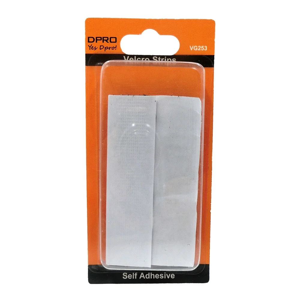 Прямоугольник самоклеющиеся ленты Двусторонняя крюк и петля липучки наклейка