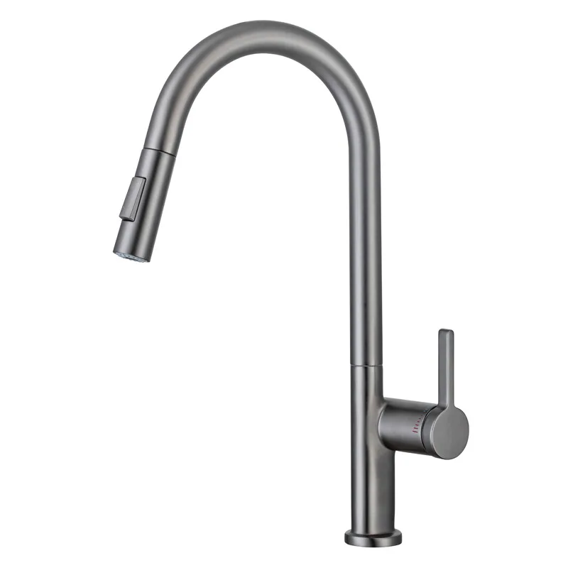 Factory develop gray pipe brass mixer kitchen sink faucet