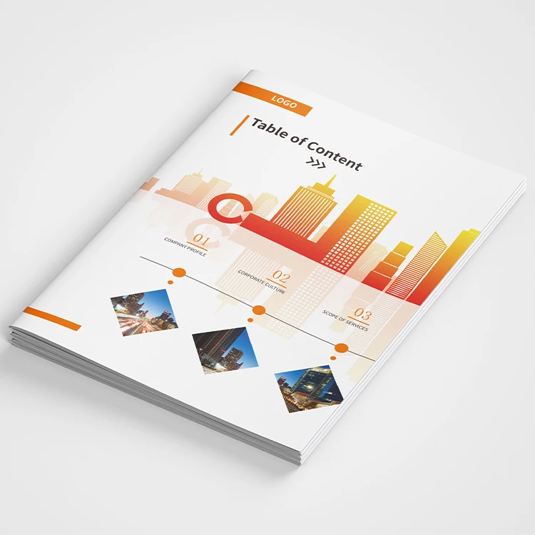 Wholesale prices custom printed folded magazines and company logo brochures with high quality books printed