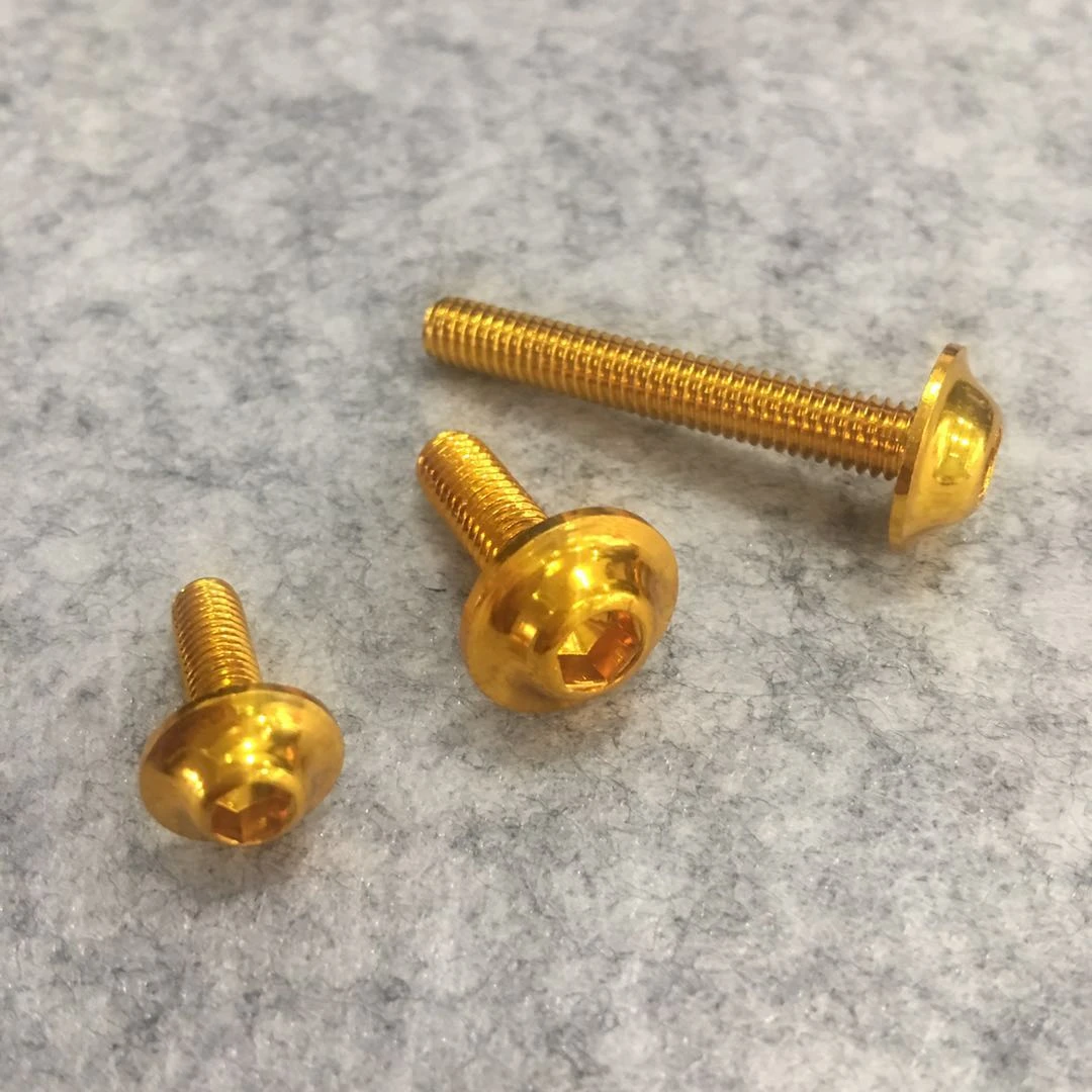 M3M4 M5M6M8 Red Aluminum 7075 DIN912 Socket Head Cap Screws Bolts for bike