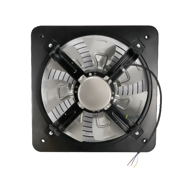 Настенный вытяжной вентилятор по заводской цене для зеленого дома с затвором медный осевой потоковый AC Metal