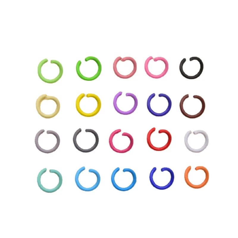 20pcs  Candy color DIY Open 8mm Jewelry Finding Components Piano Baking Paint Jump Ring