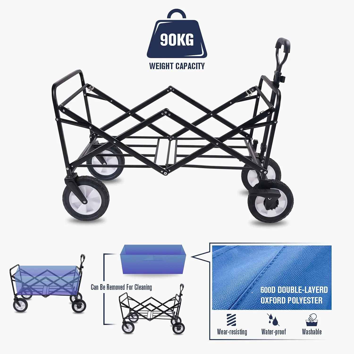 wagon heavy duty garden cart outdoor camping cart beach wagon cart