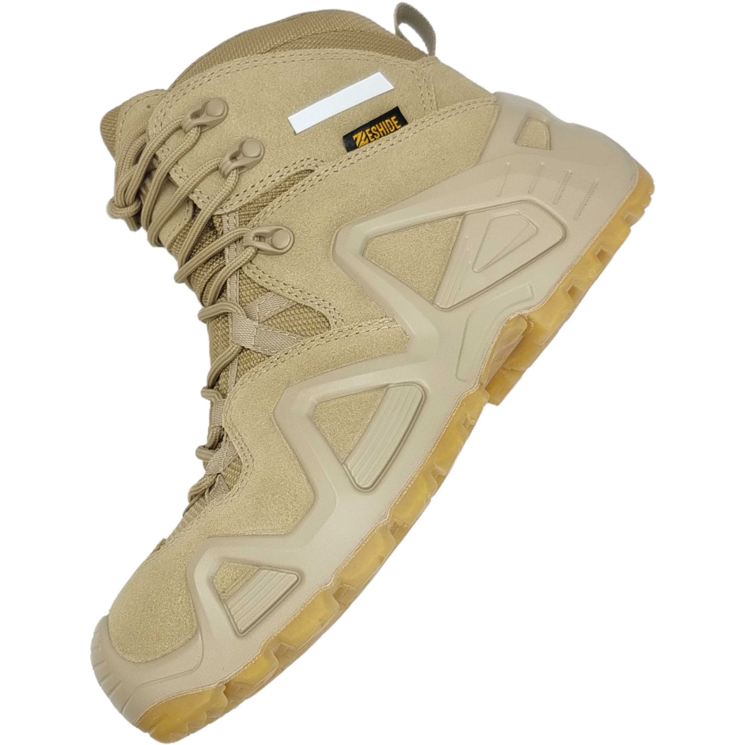 Wholesale custom outdoor khaki waterproof mid-top waterproof hiking boots