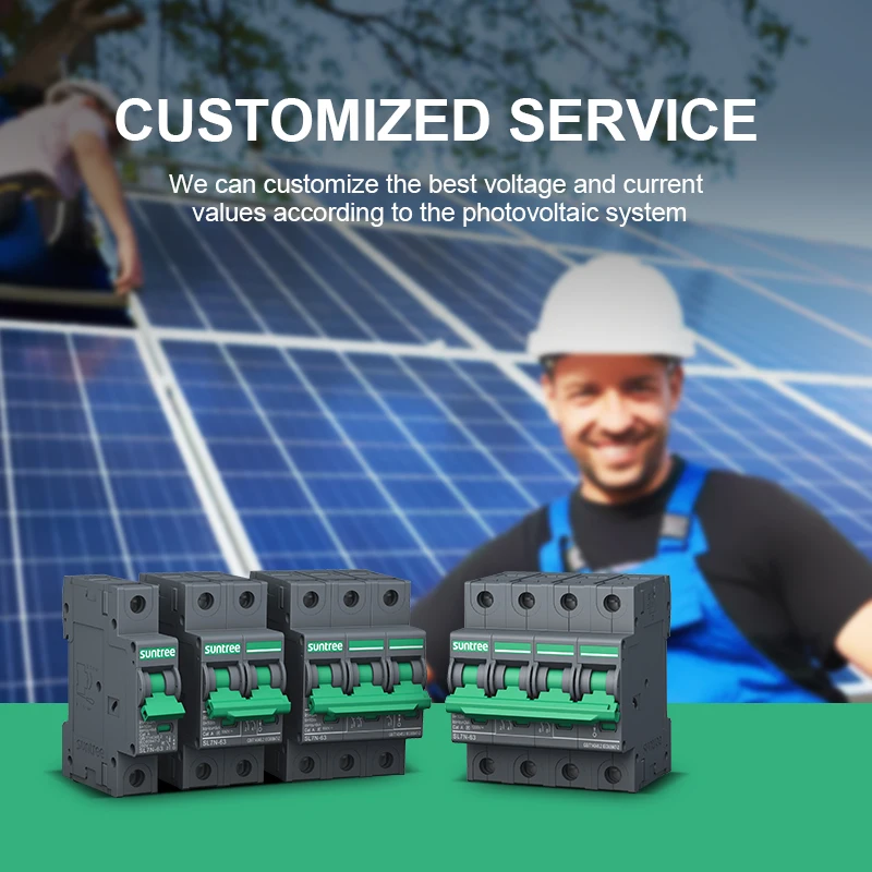  Горячая Распродажа Новый солнечный инвертор Suntree цепи 2 pole Мини 1000v Солнечный выключатель mcb 50 ampelectric dc braker автомат защити 50a