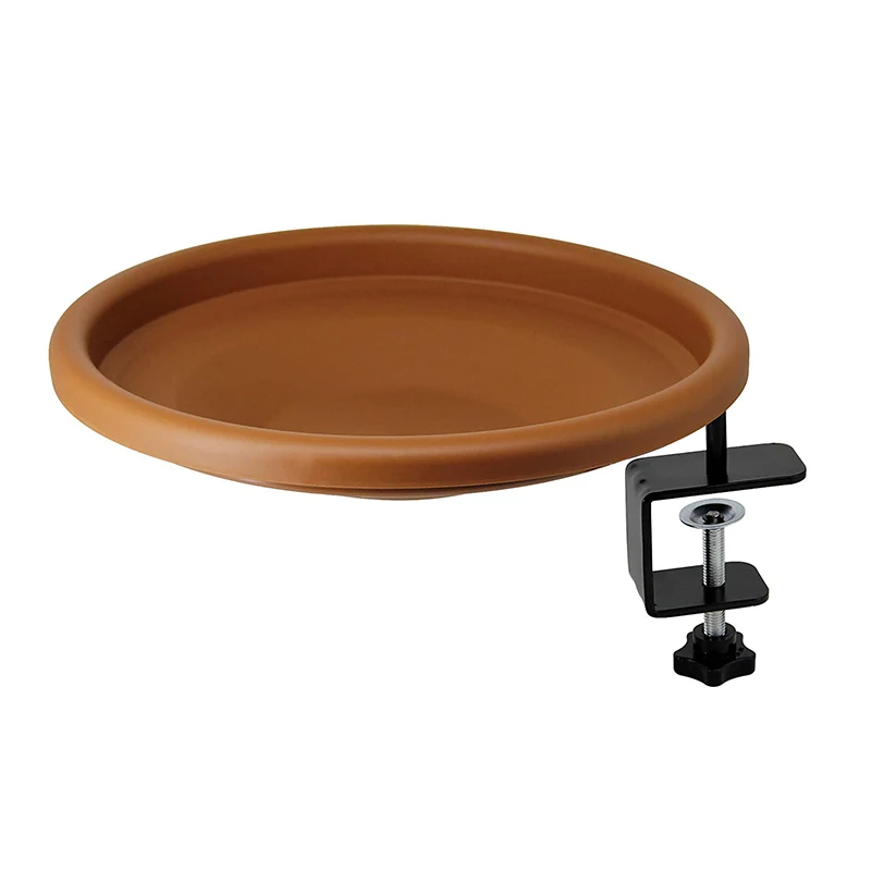 
Deck mounted bird bath water feeder bowl 