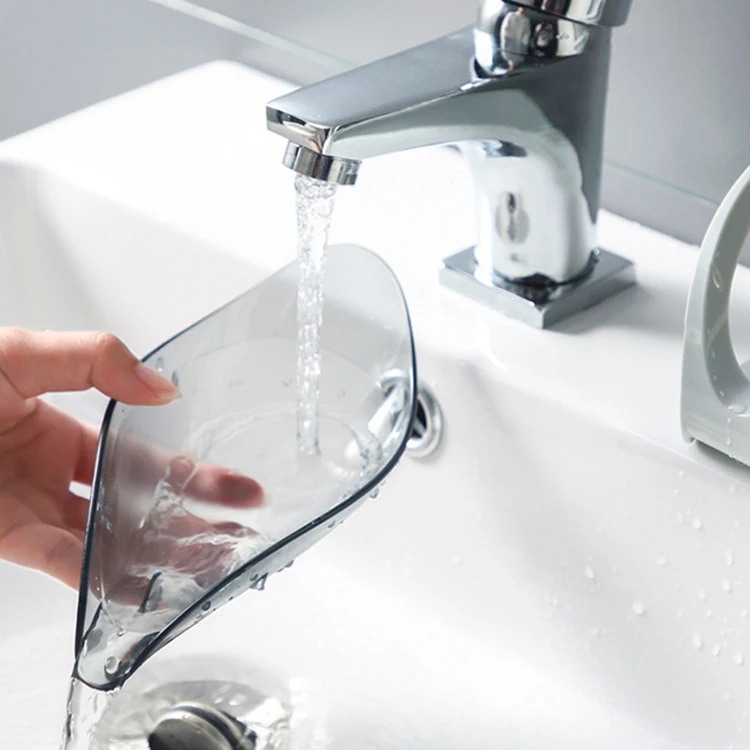 Hot Sale Eco Friendly Household Leaf Shape Plastic Drain Soap Box Bathroom Shower Draining Dishes
