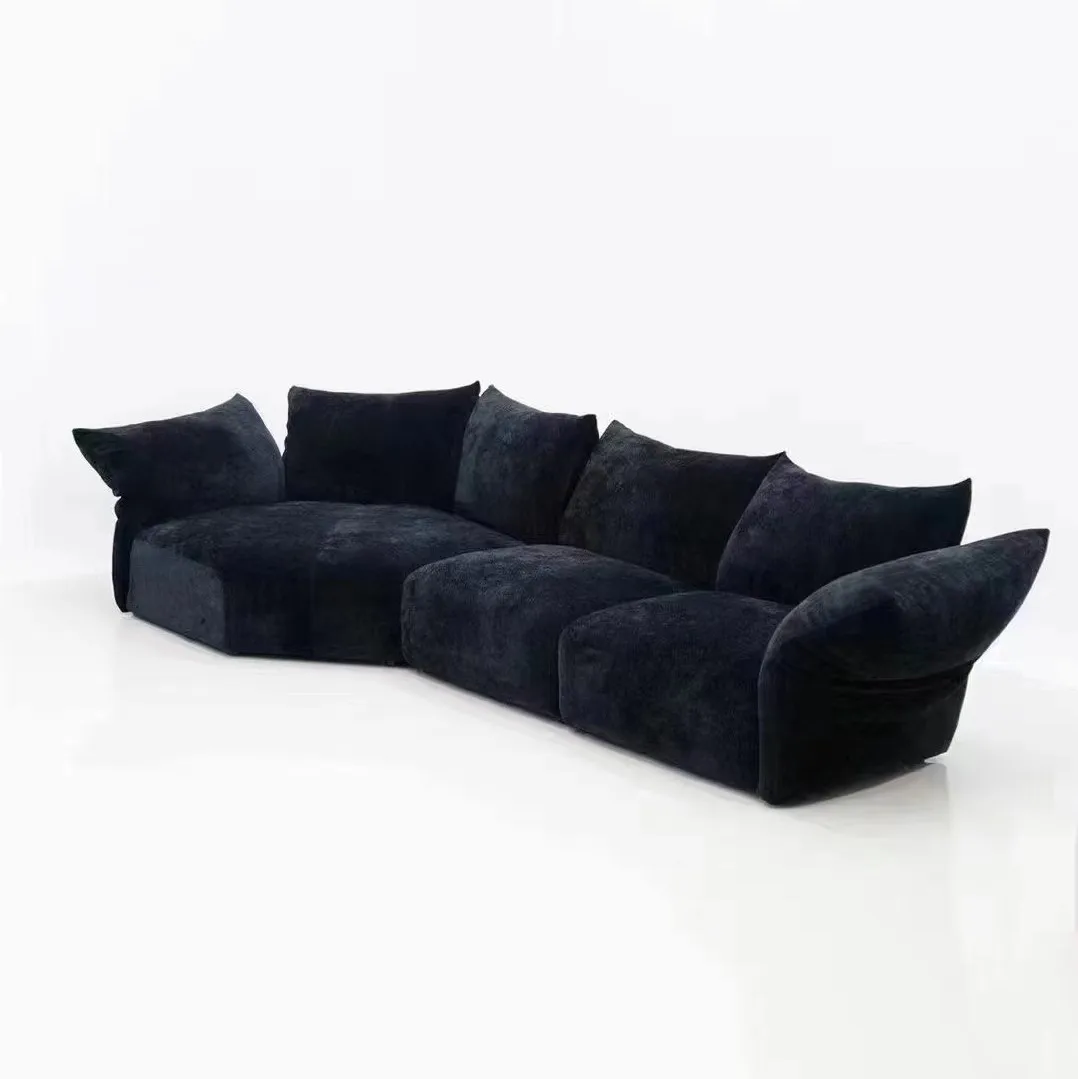 Italian Designer Comfortable And Soft Corner Modular Sofa European Simple Style Living Room Fabric Couch