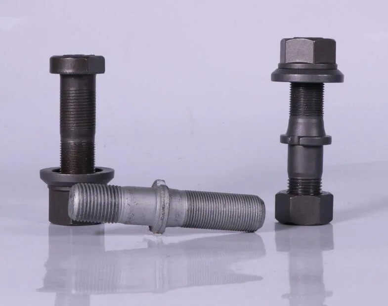 Tralier bpw grade 10.9  heavy truck  wheel bolt  M22X1.5/M22X2X114  phosphate hub bolts and nuts OEM 0329623170  With Best Price