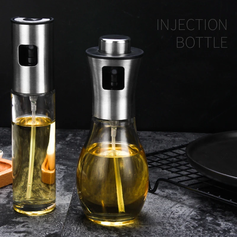 High Quality 100ml Air fryer Sprayer Mister Bottle Pump Glass Oil Pot Leakproof Grill Bbq Sprayer Oilpump Kitchen Cooking Tools