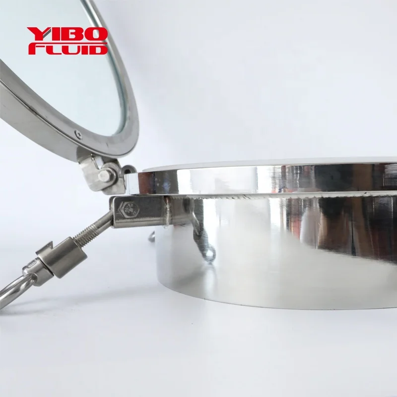  YIBO гигиеническая круглая крышка люка с полным смотровым стеклом для бака из нержавеющей стали 304/316Lcircular
