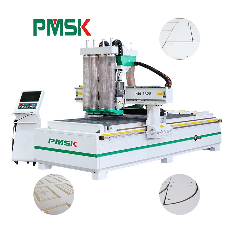 4x8 Ft Router Cnc 1325 Wood Router Atc Woodworking Machine Price 3Axis Wood Cutting Engraver Nesting Machine