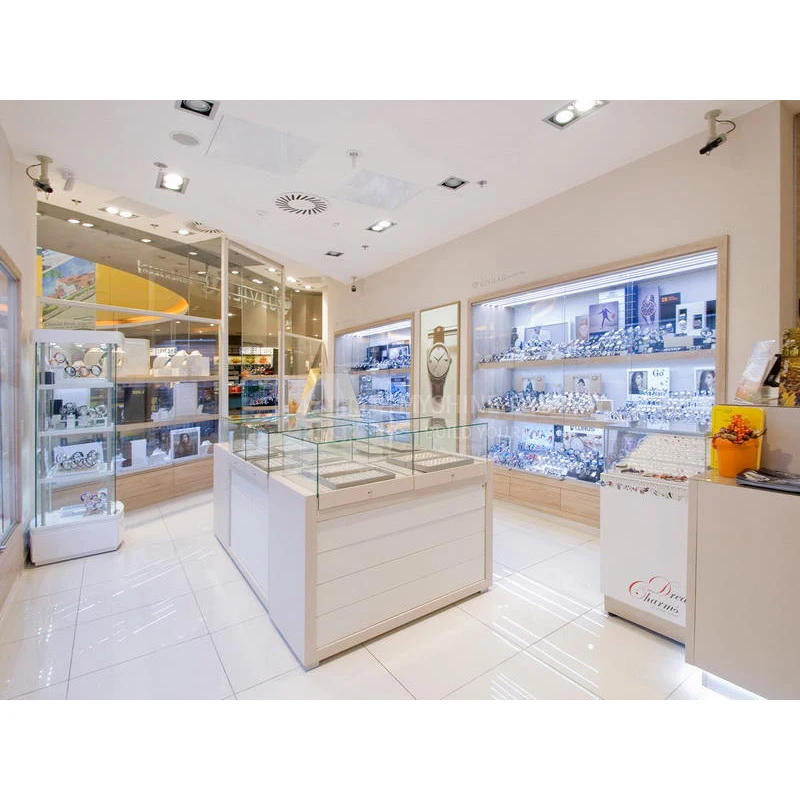 Myshine  Jewelry Shop Interior Decoration Boutique Display Cabinet Simple Jewellery Shop Counter Design Images