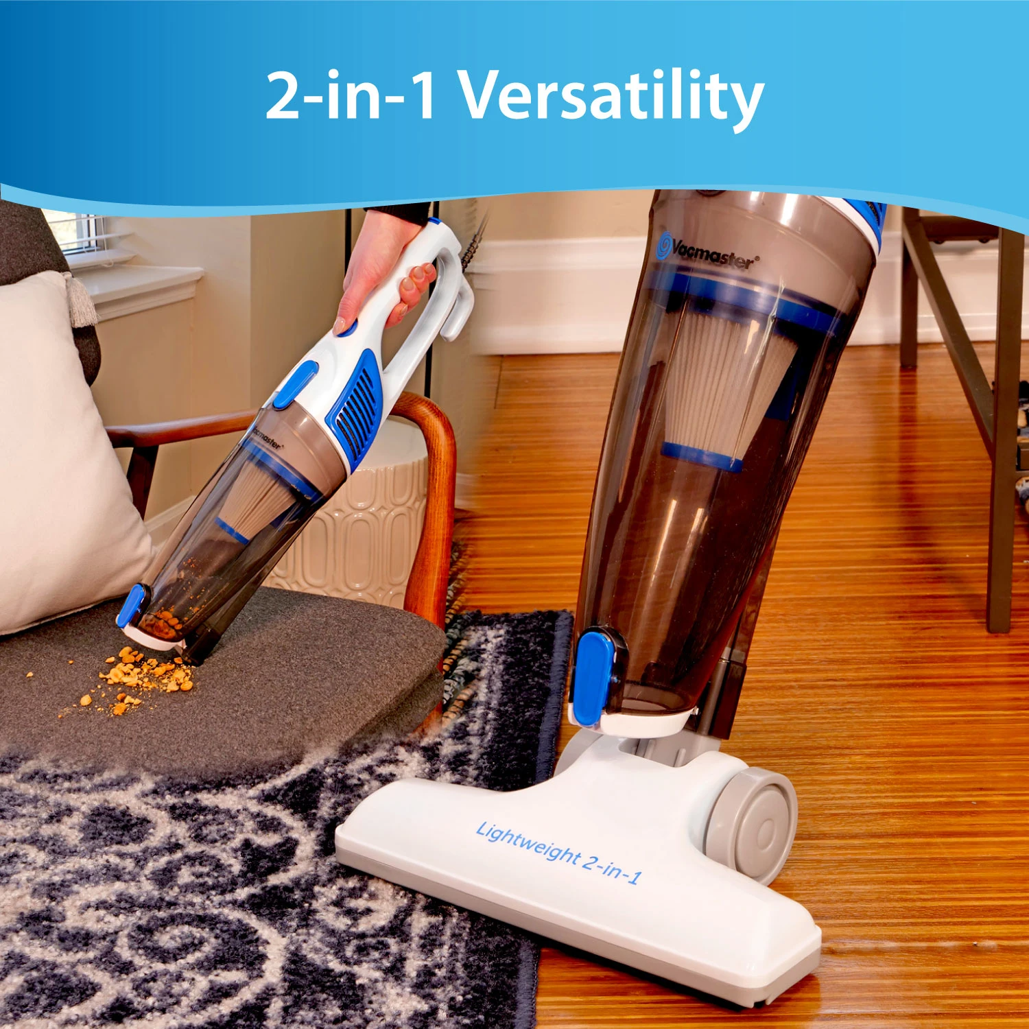 
Vacmaster portable handheld Stick Vacuum Cleaner, Lightweight compack corded for car home use, VSH01 