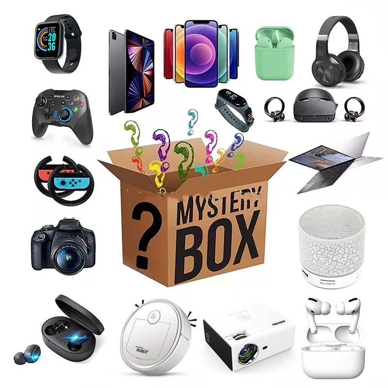 3C Electronic Products Mystery Gift Box Has chance To open: Phone Wireless Gaming Earphones, Cameras, Drones More High End Gifts